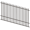 ProtectorAl 1201 - 2400 x 1500mm Black Satin Raked Up to 15º Batten Pool Fence Panel