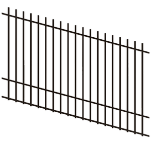 ProtectorAl 1201 - 2400 x 1500mm Black Satin Raked Up to 15º Batten Pool Fence Panel