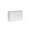 Olg Tempo Sliding Door Credenza Wide White W1530mm X D450mm X H1020mm