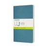 3pc Moleskine Cahier Soft Cover Notebook/journal Plain Set Brisk Blue Large