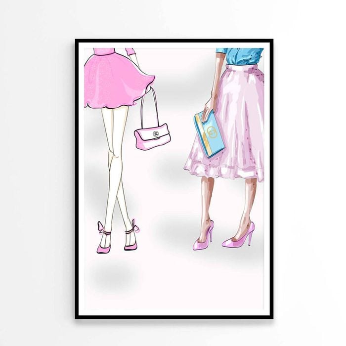 Modern Pink Ladies Fashion Print 100% Australian Made 90x120cm (Poster)