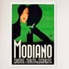 Galrie Modiano by Robert Bereny Vintage Art Deco Poster Elegant and Vibrant Wall Decor, White Frame, 50 x 70cm (20 x 28inch)