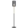 Telbix Korova Modern Standing Floor Lamp Light Marble Glass Metal Black Marble Brass Matt Smoke