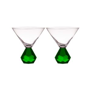 Tempa Zhara Set of 2 Martini Glasses Emerald