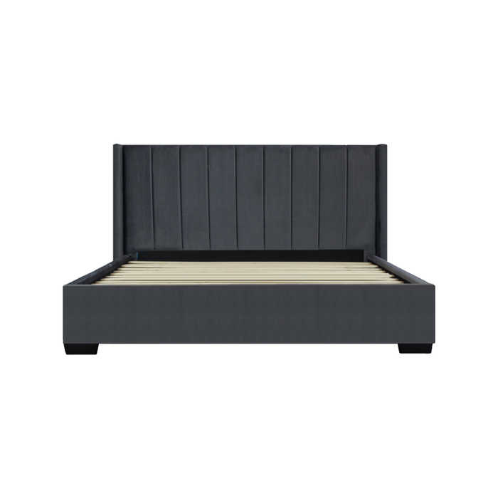 Hotshoppa Mayfair Charcoal Velvet Bed Frame Super King