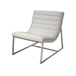 Caviar White Leather Sofa Chair