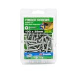 Zenith 10G x 35mm Galvanised Type 17 Wafer Head Timber Screws - 50 Pack