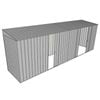 Build-A-Shed 1.2 x 6.0 x 2.0m Skillion Single with Double Sliding Side Doors Shed - Zinc