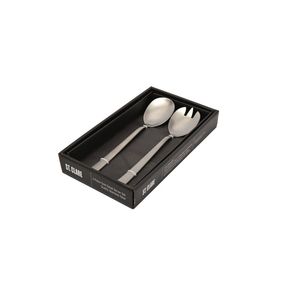 2pc St. Claire Nordic Salad Server Set Stainless Steel Serveware Matt Silver