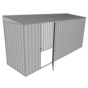 Build-A-Shed 1.2 x 4.5 x 2.0m Skillion Single Hinged Side Door Shed - Zinc