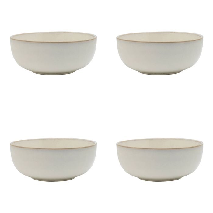 4PK Ecology Stoneware Dinnerware Element Laksa Bowl 20cm Blanc