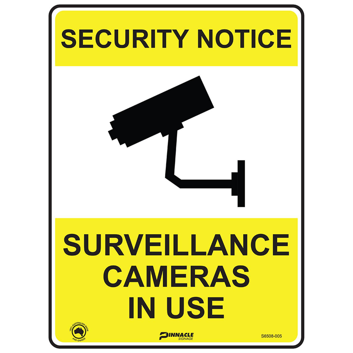 Pinnacle 400 x 300mm Poly Security Notice Surveillance Cameras Sign ...
