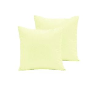 Bloomington Pair of Polyester Cotton European Pillowcases 65 x 65 cm Buttercup