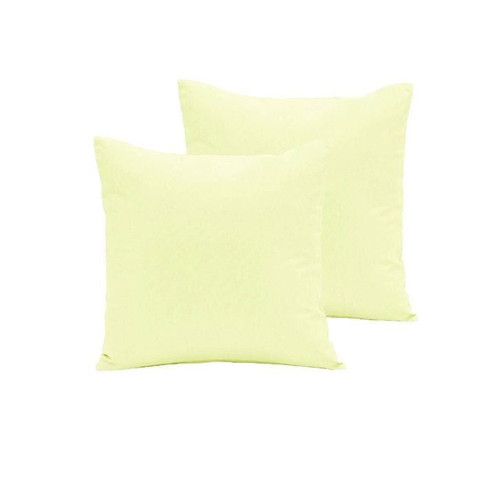 Bloomington Pair of Polyester Cotton European Pillowcases 65 x 65 cm Buttercup
