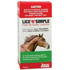 Jurox Lice N Simple Biting Lice Control 100ml