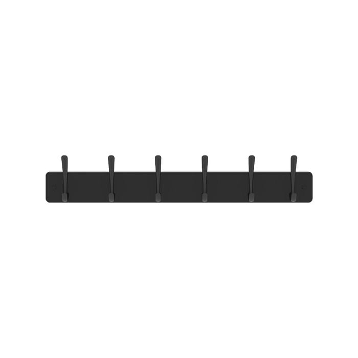 MODE 6 Black Hooks On Black Board Hat And Coat Rack