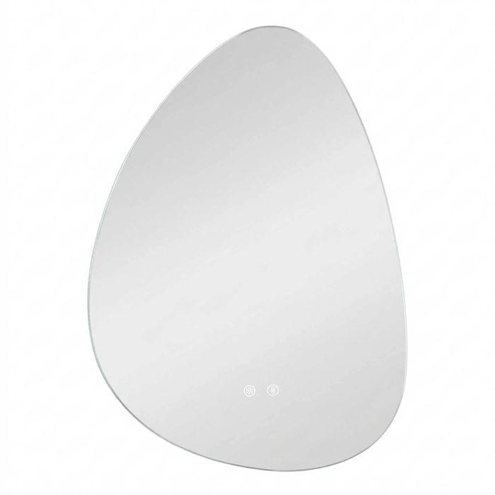 P&p Silver White Contemporary Irregular Led Mirror High Brightness Anti Fog Design