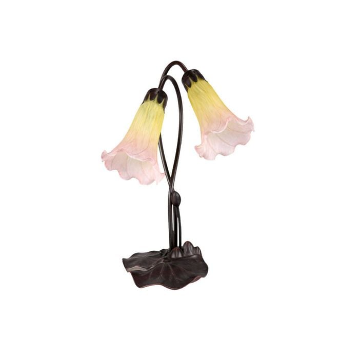 G&g Twin Lily Lamp Sunshineblush