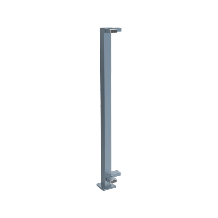 ProtectorAl 1010 mm H Deep Ocean Aluminium Flanged 90° Balustrade Post - Deep Ocean