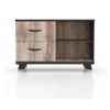 Modern Home HALDIS Credenza Small 120cm(W)x40cm(D)x80cm(H)- Oak & Black