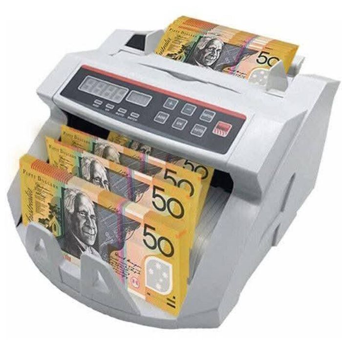 Portable Australian Money Bill Banknote Cash Counter Machine + Digital Display