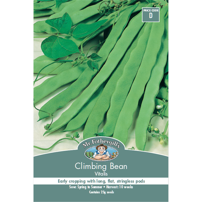 Mr Fothergill's Vitalis Climbing Bean Vegetable Seeds