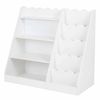 Costway Kids Bookshelf Toy Organizer 5-Tier Scalloped Shelf White