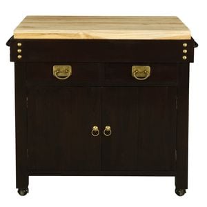 Heritage  2 Door 2 Drawer Butcher's Block - Chocolate