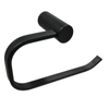 Barelli Matte Black Ambiente Single Towel Ring - Black