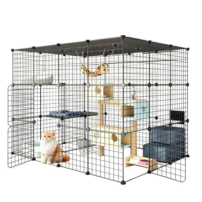 Advwin Large Cat Cage Cat Condo House Pet House DIY