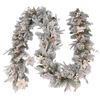 Christabelle 2.74m Christmas Garland Snow Frosted Colonial Tree Decoration Ornament White Green