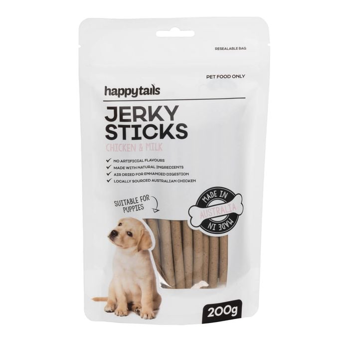 Happy Tails 200g Chicken & Milk Sticks Puppy Treat