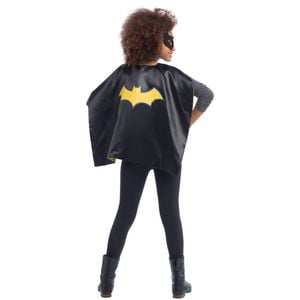 Dc Comics Batgirl Satin Cape Set Girls Hero Costume Dress-up Accessory Black