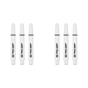 2x Target K-Flex Moulded Flight & Shaft No.6 Short - White