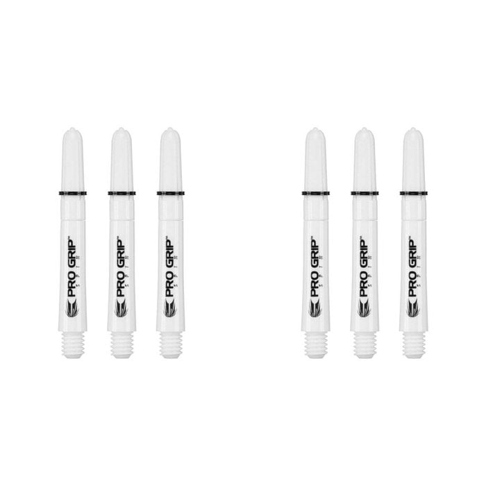 2x Target K-Flex Moulded Flight & Shaft No.6 Short - White