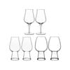 6pc Luigi Bormioli Birrateque Mixed Beer Drinking Glasses