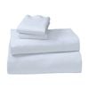 1000 Thread Count Cotton Rich Double Bed Sheet Set 4 Piece, Soft Feel Microfibre Blend, Solid Colour - Light Blue