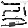 Ignite Exhausts Turbo Back For Nissan D40 Navara 2.5l Manual 3" Cat & Muffler Black Aluminised Steel