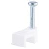 DETA 5mm White Flat Cable Clips - 20 Pack