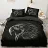 3D Eagle Head 347 Bed Pillowcases Quilt King Size