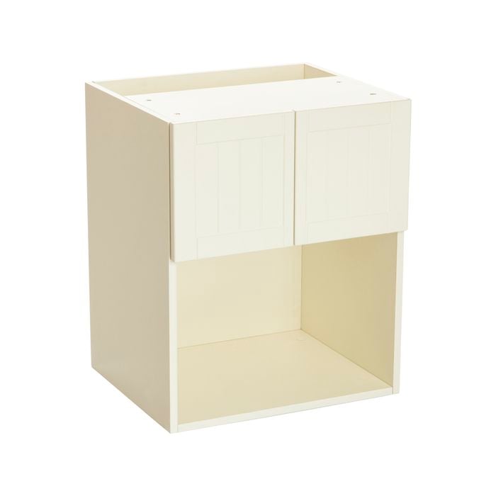 Kaboodle 600mm Antique White Country Wall Microwave Cabinet