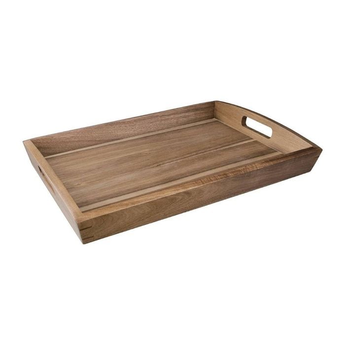 Olympia Acacia Serving Tray Wood Rectangular 350x508mm Commercial Tableware Storage