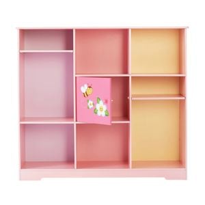 Fantasy Fields Kids Painted Magic Garden Adjustable Cube Bookshelf, Pink