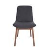 Sk Designer Living | Cozy Dining Chair | Walnut Legs - Dark Grey Fabric