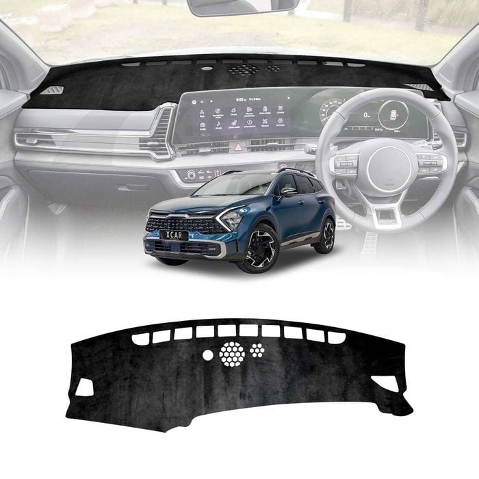 Luxury 3D Dash Mat Pad Cover Non-Slip for Kia Sportage 2021-2025 Microfiber Leather