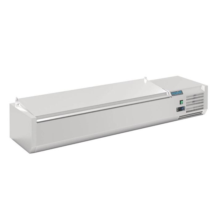 Polar G-Series Countertop Prep Fridge with Lid 6x 1/4GN with Hard Stainless Lid