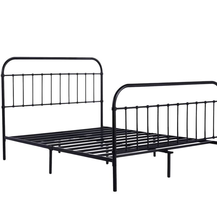 Darcy High Back Metal Bed Frame Black - King
