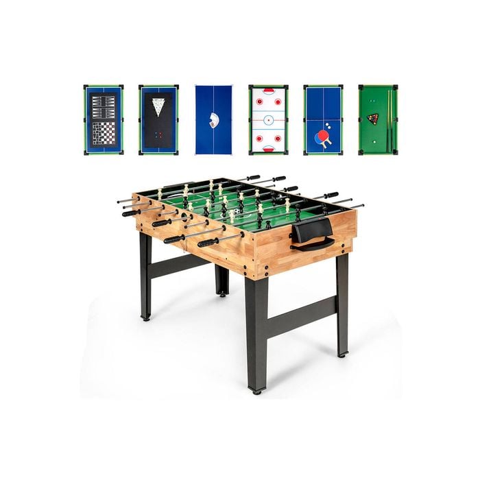 Costway 10-In-1 Game Table Soccer Foosball Pool Table