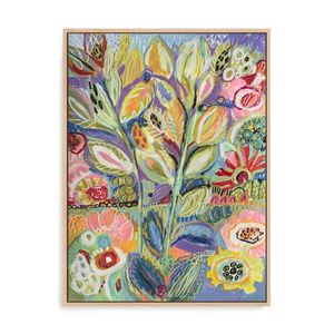 Artey | Garden Of Whimsy II - Framed Canvas - Natural Frame - 90 x 120cm
