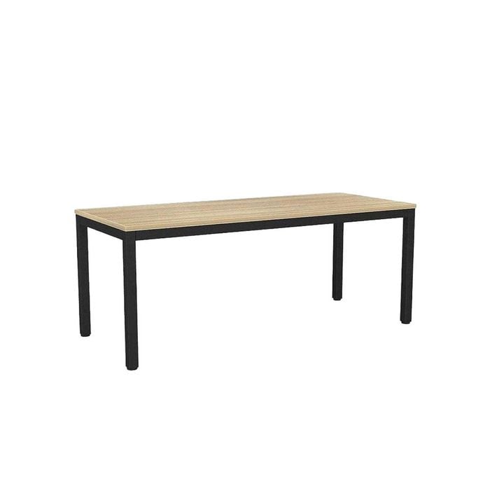 Olg Axis Table 4 Leg Black Frame New Oak Smooth Top L1800mm X W750mm